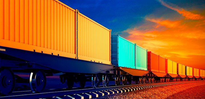 Bright colored train cars with coating colors strengthened through Borchers coating additives