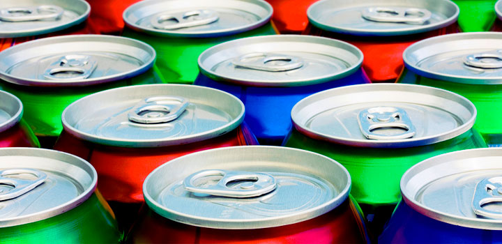 Packaging coating additive solutions shown on colorful cans