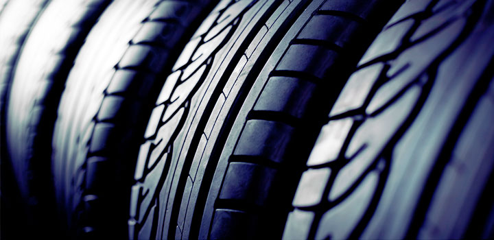 Closeup of tires