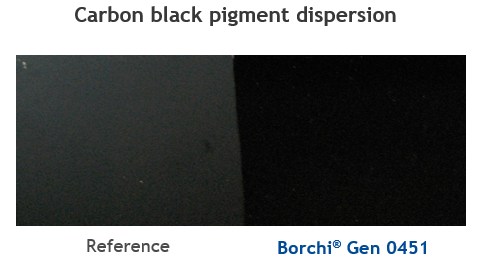 high jetness with wetting and dispersing agent for carbon black pigments