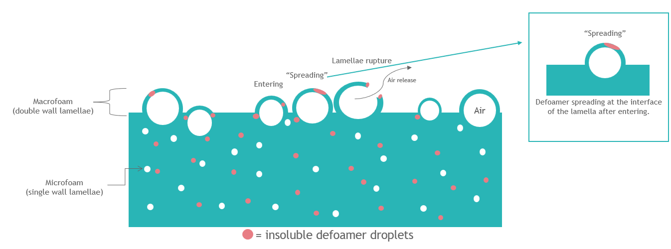 foam destruction with defoamer for paints and coatings