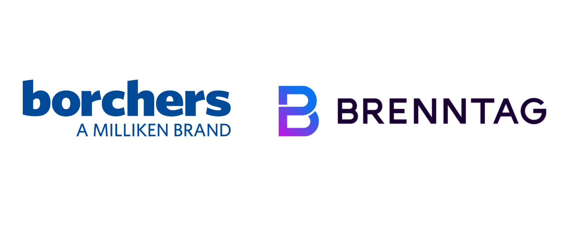 Milliken logo on the left and Brenntag logo on the right